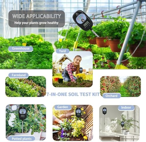7-in-one Soil Test Kit, Soil Moisture Meter/PH Meter/Sunlight - Image 4
