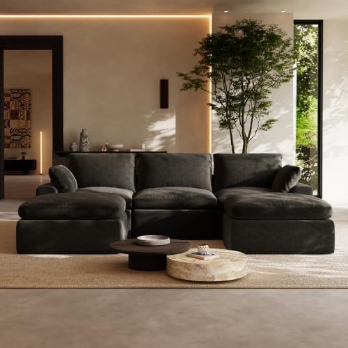 Novilla 104.3" Modular Cloud Couch, Modern Sectional Sofa by Novilla