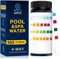 Pool Test Strips, 100 Strips Pool and Hot Tub Test Strips by DIPSTIK