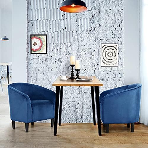 Yaheetech Compact Velvet Accent Chairs Set of 2 - Image 2