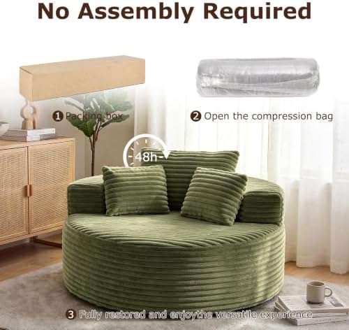 Oversized Chaise Lounge Chair Indoor, Boneless Sleeper Sofa Bed - Image 6