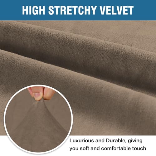 H.VERSAILTEX Stretch Velvet Armchair Cover Couch Covers 1 Cushion Chair - Image 3
