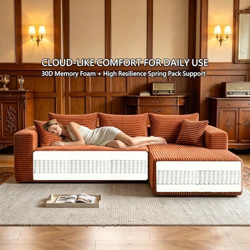 93" Boneless Couch, Modular Sectional Sofa - Image 6