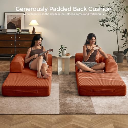 79" Convertible Futon Sofa Bed, Boneless Couch - Image 3
