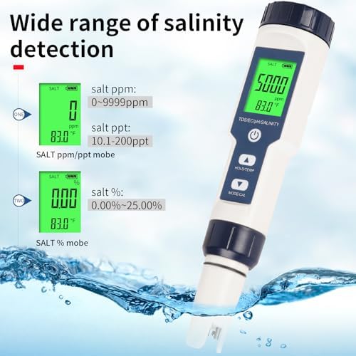 Pool Salt Tester, Digital Pool Water Tester, Accurate and Reliable, pH Meter - Image 4