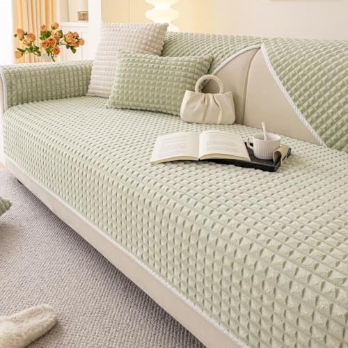 Soft Velvet Fuzzy Couch Covers Washable by TIANXINBAOBEI