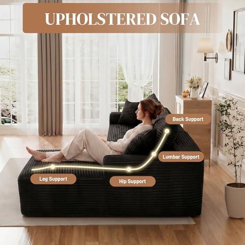 108" L Shaped Cloud Boneless Sectional Couches - Image 5
