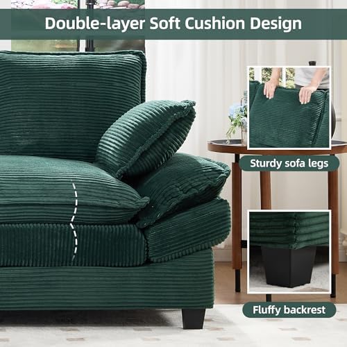 Opiesit 83" Loveseat Couch, Modern 2-Seat Sofa - Image 5