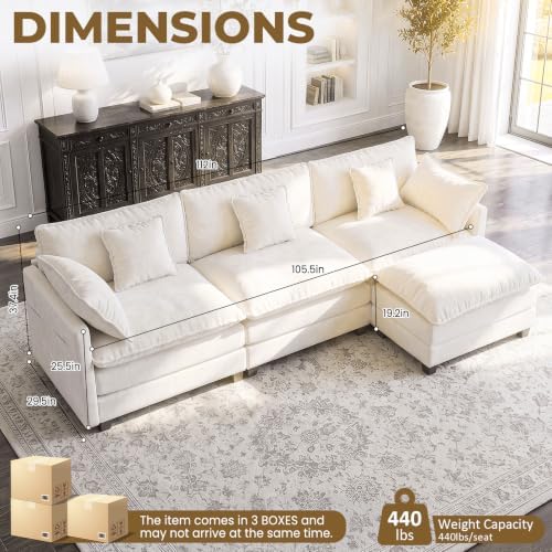 LEVELEVE 112" L-Shape Modular Sofa - Image 2