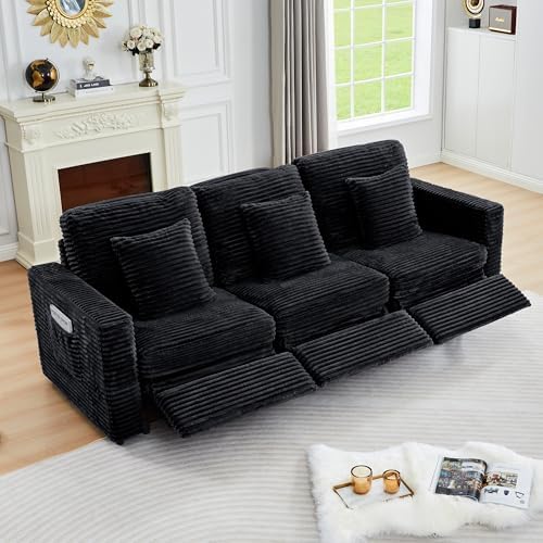 ORRD Power Reclining Sectional Sofa, Electric 3 Seat Recliner by ORRD