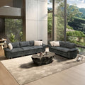 HERA'S HOUSE 2 Pieces Modular Loveseat Couch & 3-Seat Sectional Sofa Set by HERASHOUSE