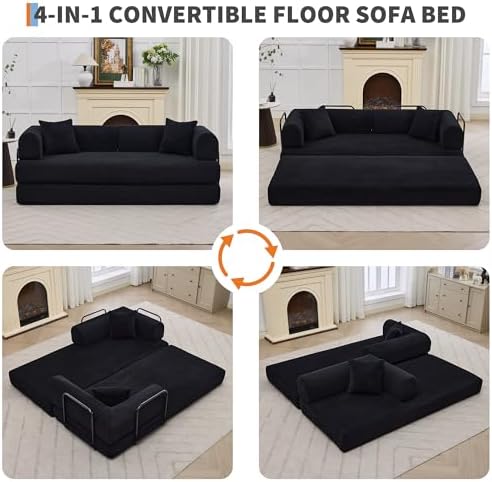 IDEALHOUSE 79" Convertible Futon Sofa Bed, Boneless Couch - Image 4