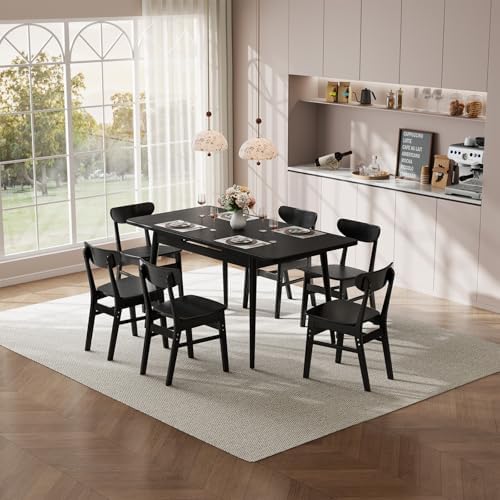 Muwuele 47"-63" Solid Wood Extendable Dining Tables - Image 2