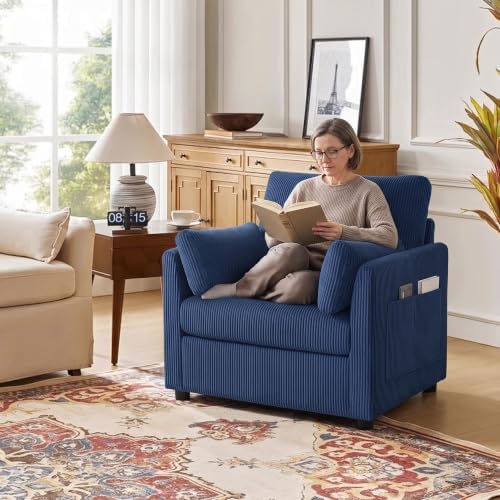 Mofolit 38“ Modern Corduroy Accent Chair - Image 5