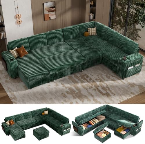 Vipbear 130" Modular Sectional Sleeper Sofa by VipbearLiving
