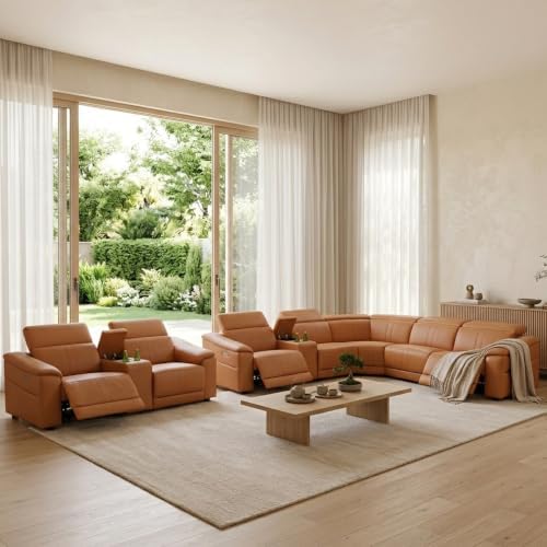 Power Recliner Sectional Sofa, L-Shaped Living Room Furniture Set, Reclining by GEBADOL