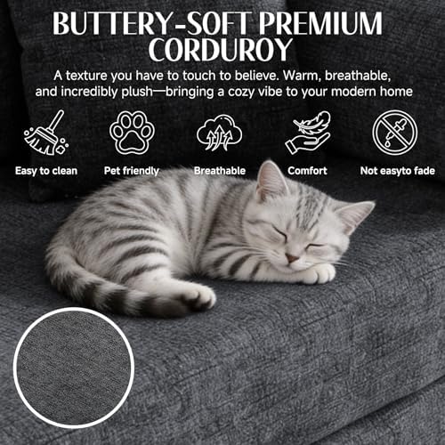 78.8" Convertible Sofa Bed, High Back Boneless Couch - Image 4