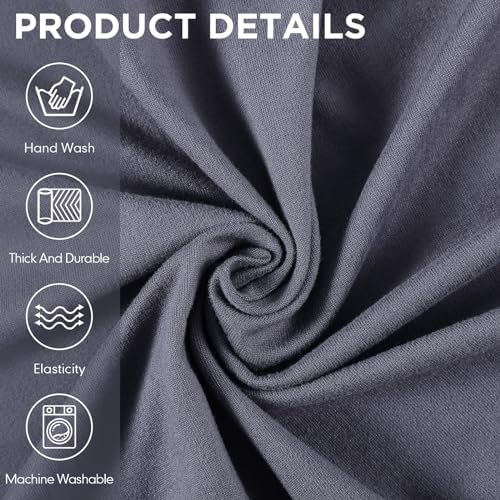 Peryiter 3 Pcs Couch and Loveseat Sofa Covers, Dark Gray, Milk Silk - Image 4