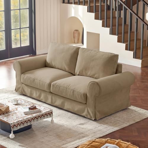 80" Oversized Cloud Loveseat, Classic Farmhouse Water-Repellent Chenille - Image 3