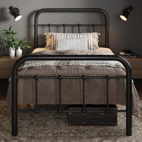 Allewie Twin Metal Bed Frame by Allewie