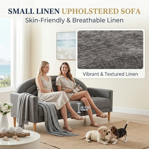 63" Small Loveseat Sofa for Small Spaces, Office Couch - Image 4