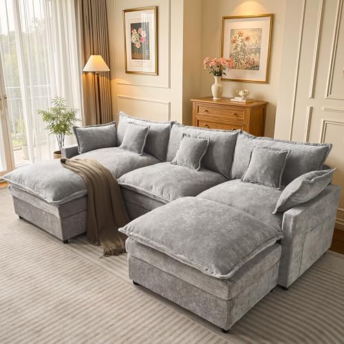 108" Oversize Modular Sectional Couch U Shaped by DesignforBetterLife