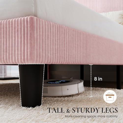SHA CERLIN Queen Corduroy Platform Bed - Image 6