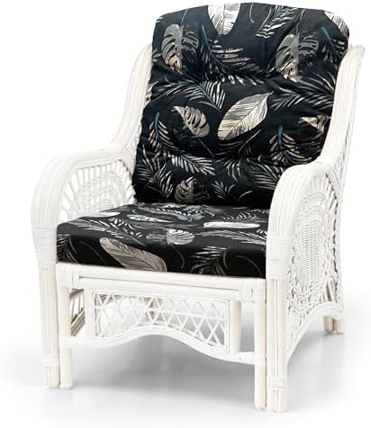 Malibu Lounge Living Accent Armchair Natural Rattan Wicker Handmade Design - Image 3