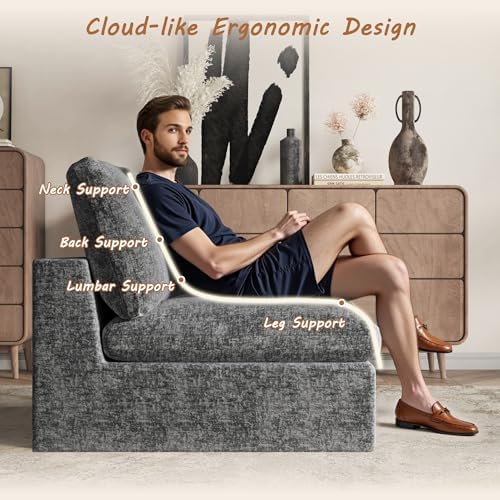EASE MOOSE Sectional Sleeper Sofa Bed, Boneless Couches - Image 6