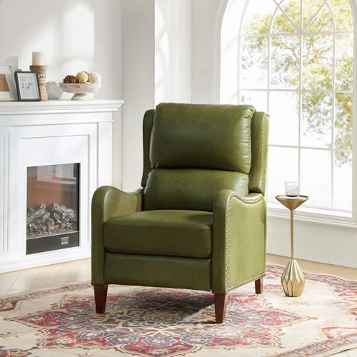 HULALA HOME Genuine Leather Recliner Chair by HULALAHOME