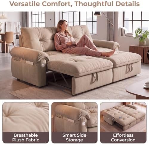77" Convertible Queen Sofa Bed - Image 4