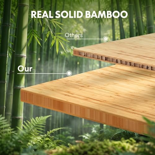 FLEXISPOT 55" x 28" Solid Bamboo Standing Desk - Image 5