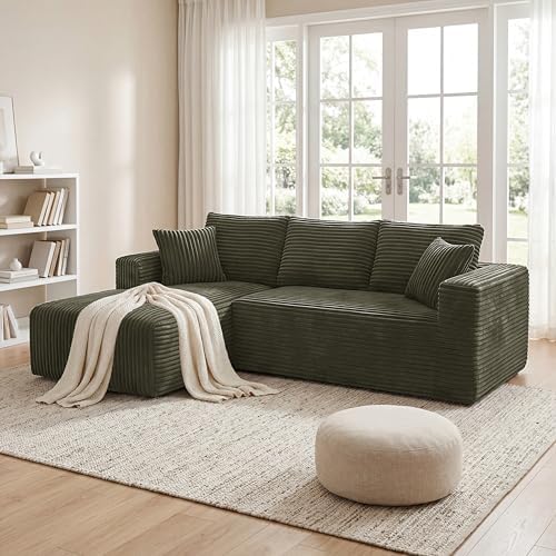 92.5" Boneless Couches for Living Room, L-Shaped Cloud Couch - Image 3