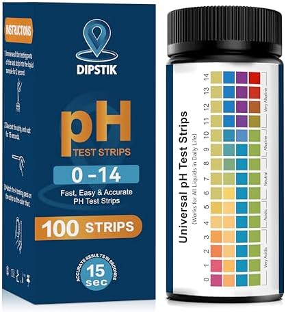 pH Test Strips -Universal pH Test Paper Test Strips by DIPSTIK