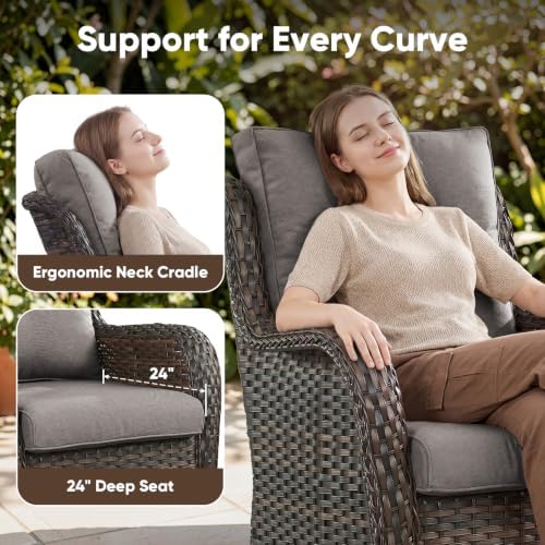 Belord 3-Piece PE Wicker Outdoor Sofa - Image 3