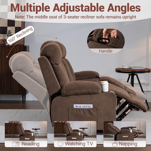 2 Piece Manual Recliner Sofa Set, Loveseat & Chair - Image 3