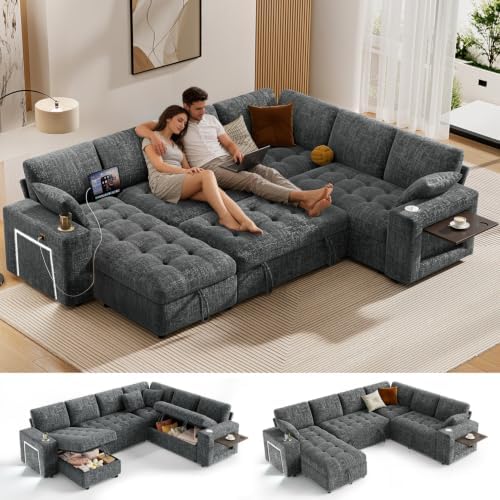Vipbear 111" Modular Sectional Sleeper Sofa by VipbearLiving