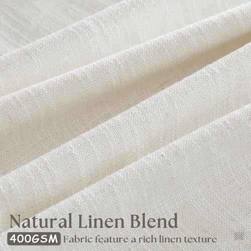 TWODRAPES Natural Extra Wide Pinch Pleat 100 x 102 Inch Linen Curtains - Image 3