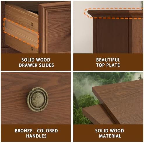 IKENO Solid Wood Nightstand - Image 5
