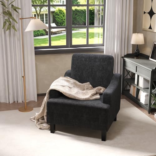 Garvee Black Comfy Accent Chair, Upholstered Armchair - Image 2