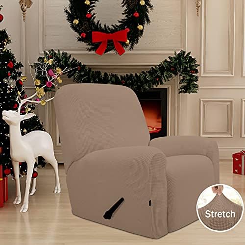 Easy-Going Stretch Recliner Chair Sofa Slipcover Washable Camel - Image 2
