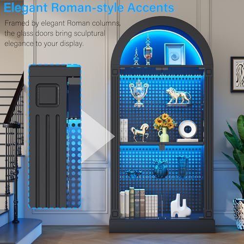 kepptory 71" Arched Display Cabinet - Image 4