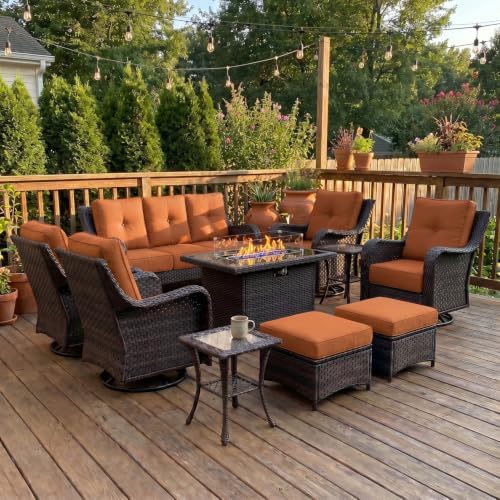 LayinSun 10 Piece Wicker Outdoor Furniture Set by LayinSun