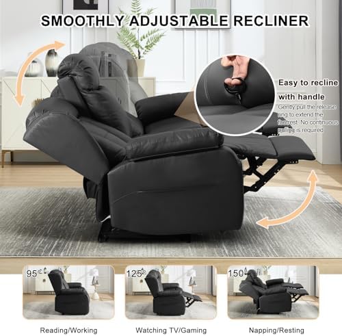 110" Reclining Sofa 4 Seater Recliner Couch - Image 4