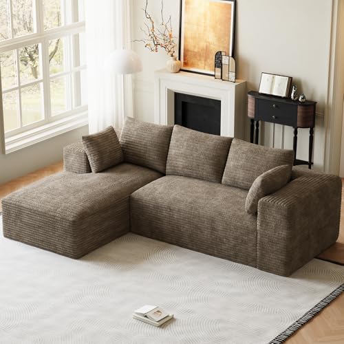 ONEMMLION 107" L-Shaped Cloud Boneless Couch Sofa by ONEMMLION