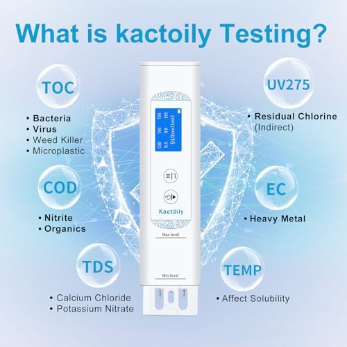 Kactoily 6 in 1 Water Tester for Drinking Water and Calibration Solution - Image 3