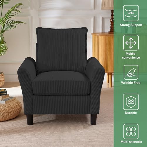 4-Piece Corduroy Sofa Set-L-Shaped Sectional - Image 7