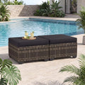 Aoxun 2 Piece Patio Sofa Ottomans by Aoxun