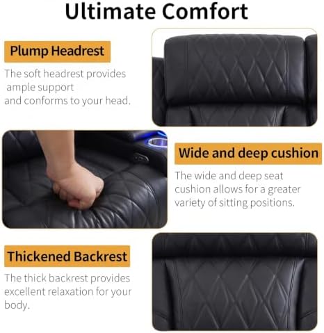 Electric Recliner Chair, Leather Reclining Couch - Image 5