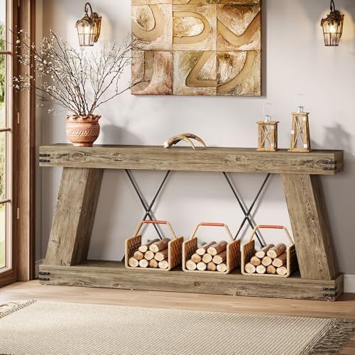 Tribesigns 70.87" Farmhouse Console Table - Image 5